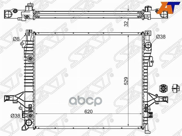 Радиатор Volvo Xc90 02-14 Sat арт. VL0006