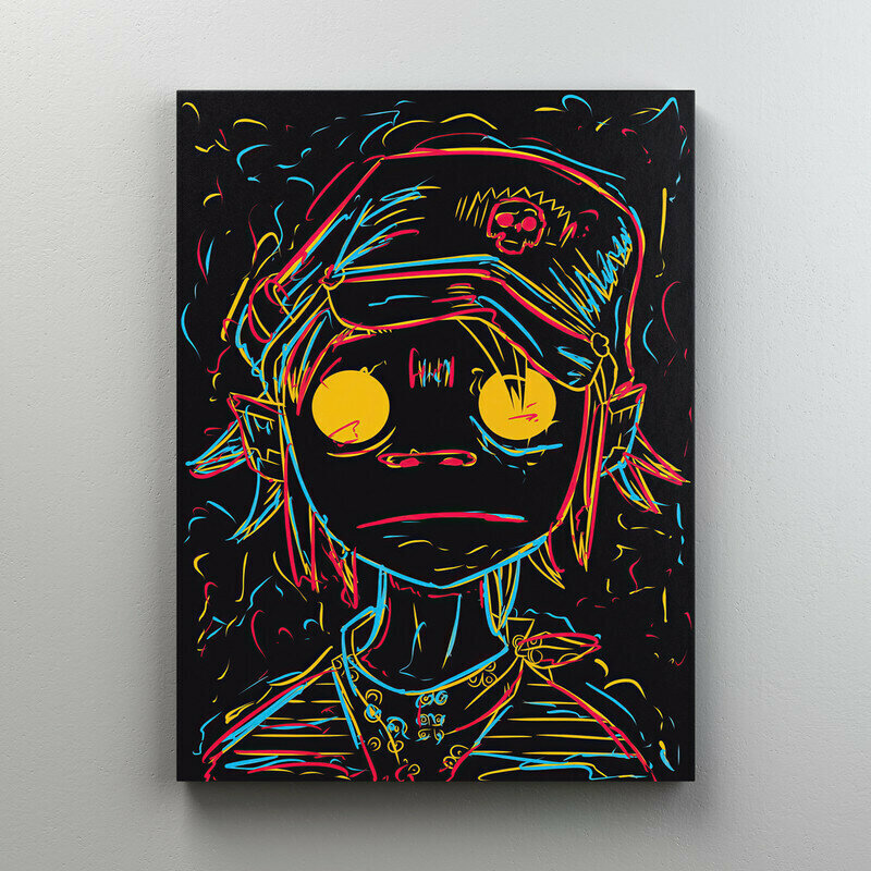 Интерьерная картина на холсте "Деймон Албарн - Gorillaz" размер 22x30 см