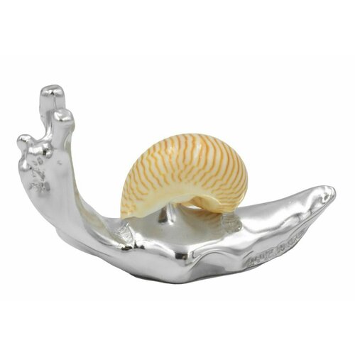 Статуэтка улитка, бежево-перл, L7-91