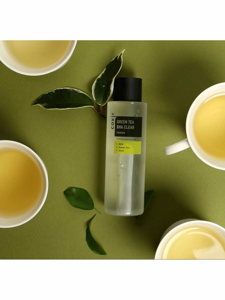 Тонер с зеленым чаем и Bha-кислотами отшелушивающий Coxir 150мл Noksibcho Cosmetic Co.,Ltd - фото №19