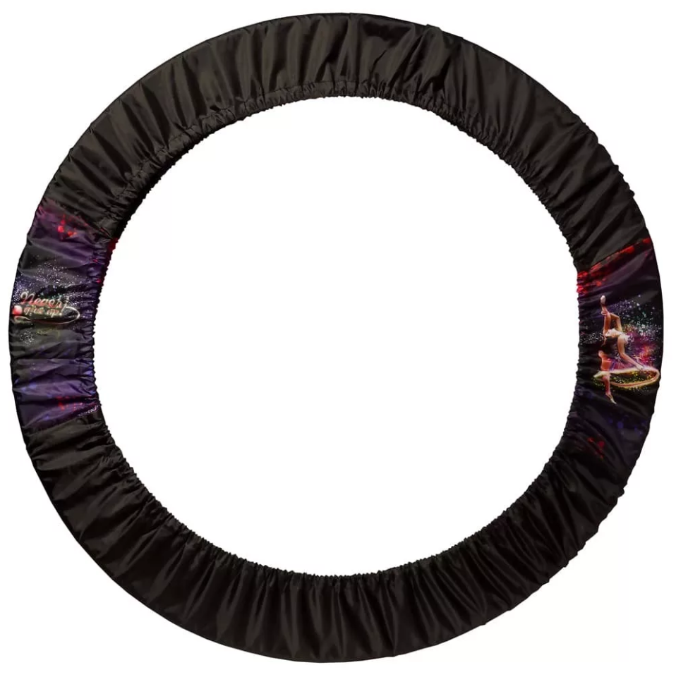 Чехол для гимнастического обруча (п/э черный/фиолетовый) 309 S-066