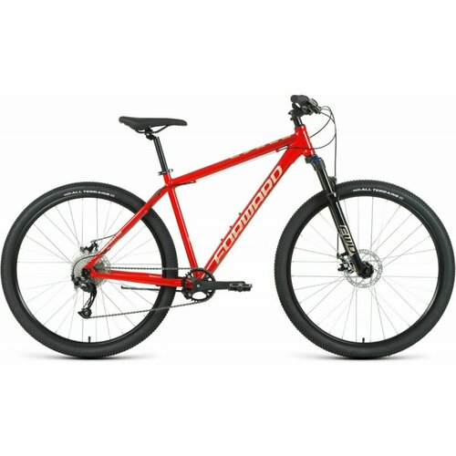 Велосипед 29 FORWARD BURAN (DISK) (9-ск.) 2021 (рама 19) красный/бежевый