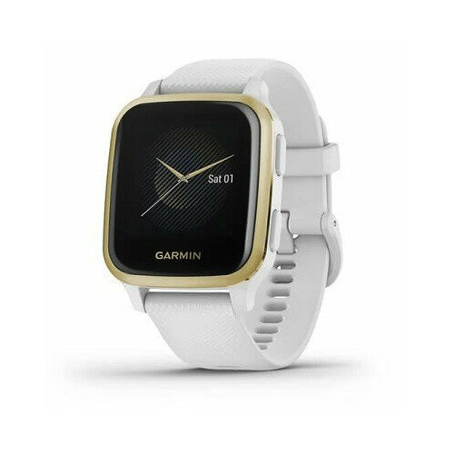 Умные часы Garmin Venu Sq, белый с золотистым алюминиевым безелем 010-02427-11