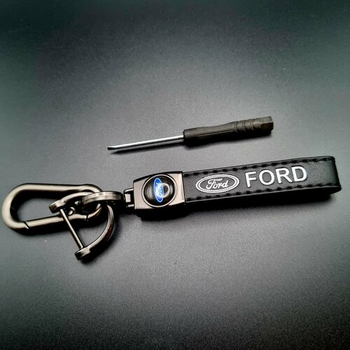 Брелок, гладкая фактура, Ford, черный
