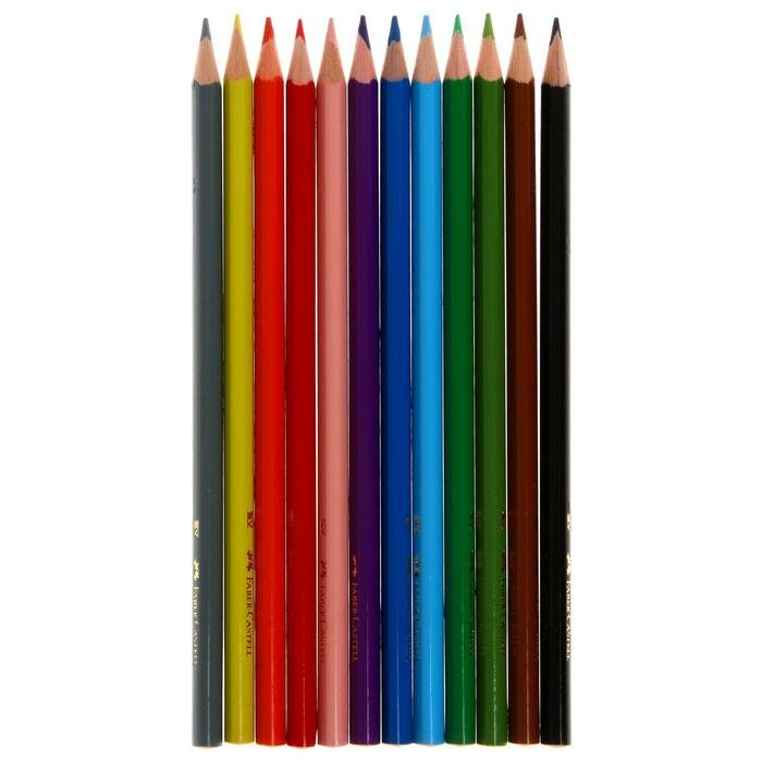 Карандаши цветные Faber-Castell Eco с точилкой 12 шт. - фото №15