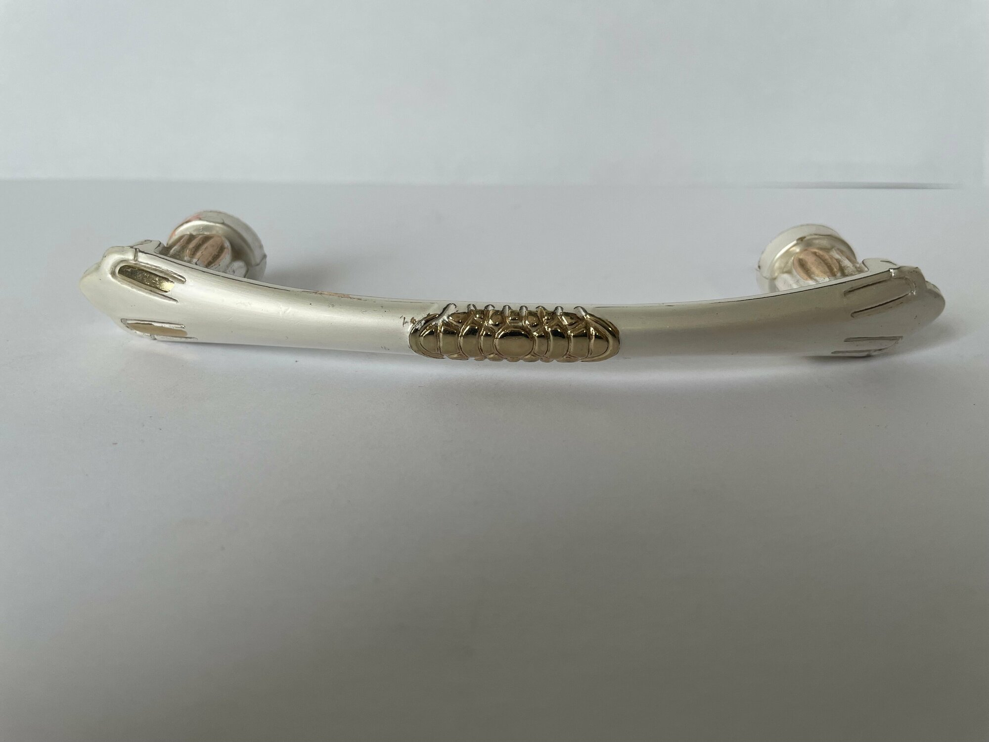 фото Ручки для мебели скоба White pearl , 96 мм, металл, цвет белый перламутр