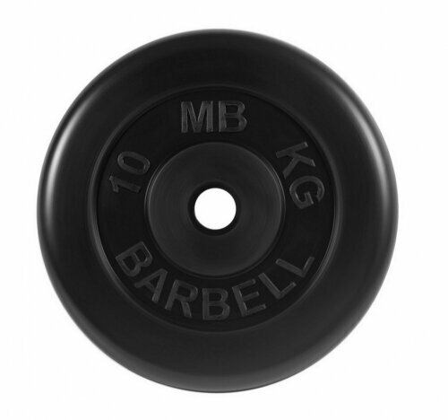 Диск MB Barbell «Стандарт», 26 мм, 10 кг (MB-PltB26-10), для штанги