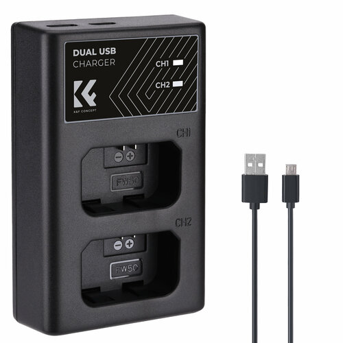 Зарядное устройство NP-FW50 K&F Concept зарядное устройство для аккумулятора sony np fw50 nex 3 nex 7 alpha a7 a7rii a3000 a6000 a6500 led dual charger