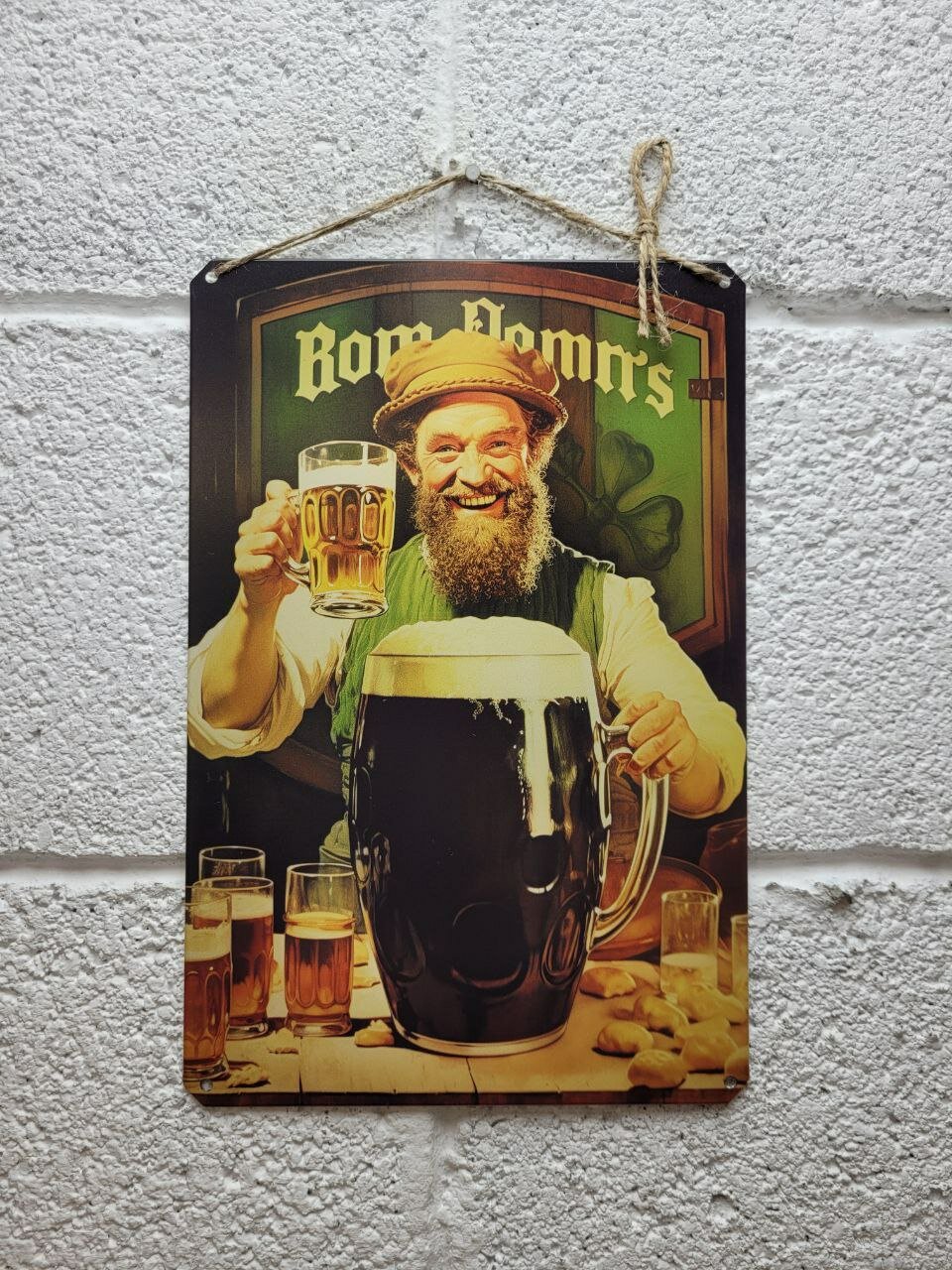 Ирландия пиво постер на стену 20 на 30 см шнур-подвес в подарок