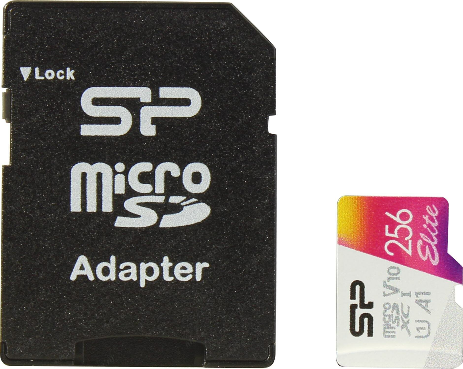 Флеш карта microSD 256GB Silicon Power Elite A1 microSDXC Class 10 UHS-I U3 100 Mb/s (SD адаптер)