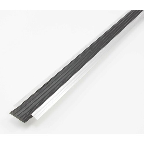 Порог 46мм алюминиевый Без покрытия с резиновой вставкой 1.0м. порог алюминиевый противоскользящий с резиновой вставкой без отверстий 32 мм