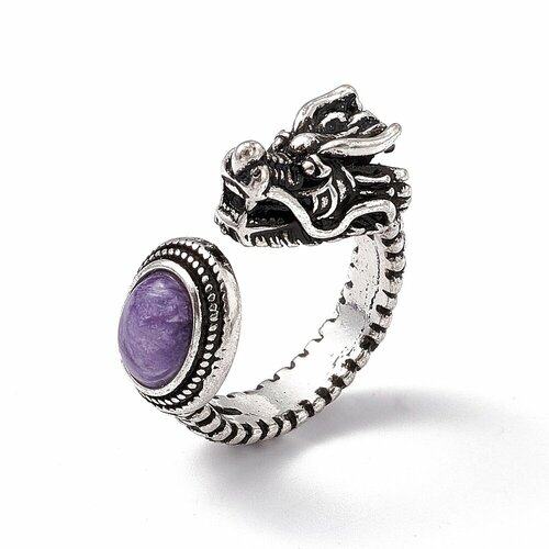 Кольцо ForMyGirl, чароит, безразмерное, фиолетовый актуальное разомкнутое кольцо размер 18 kalinka