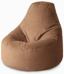 Bean Joy кресло-пуф Люкс, размер XXХХL, мебельный велюр, шоколад