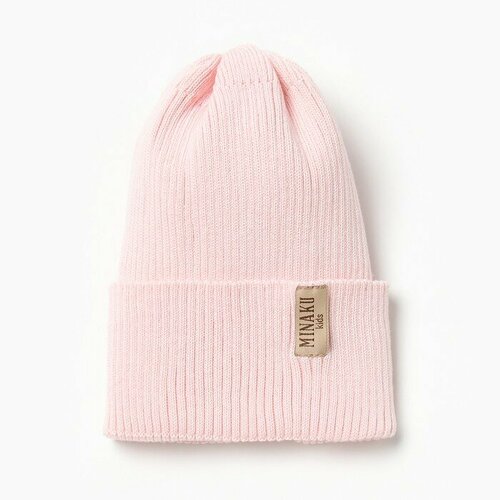 фото Шапка minaku, размер 48-52, мультиколор, розовый
