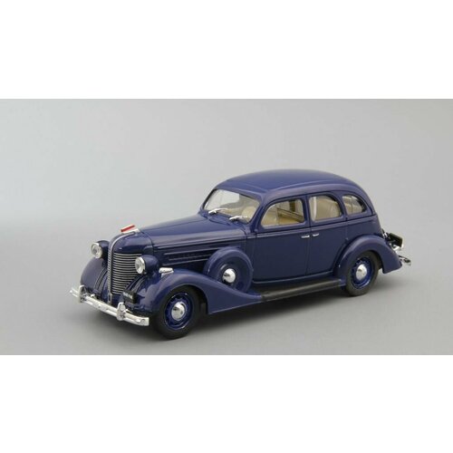 ЗИС 101А, синий, масштабная модель коллекционная наш автопром зис 101а спорт 1938 год с тентом черный масштабная модель 1 43