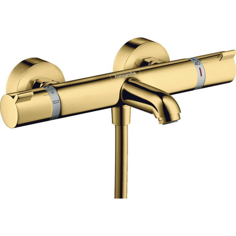 Смеситель для ванны с душем Hansgrohe Ecostat Comfort 13114990 с термостатом Полированное золото