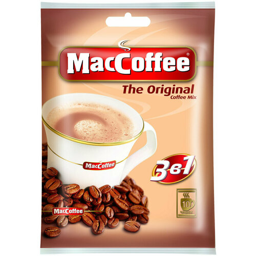 Напиток кофейный растворимый MACCOFFEE 3в1, 10пак - 2 шт.