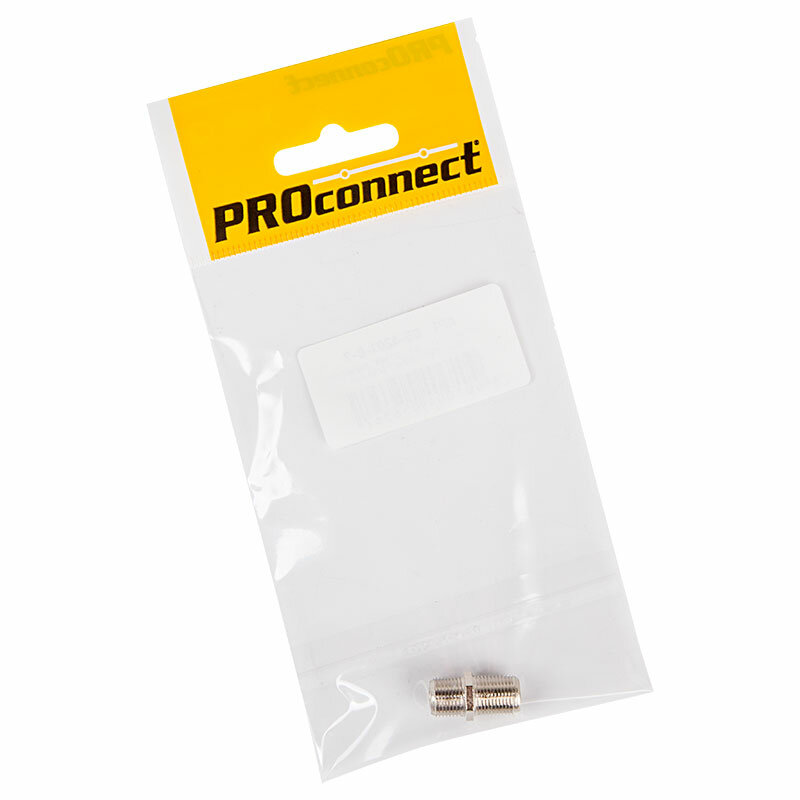 Переходник антенный RG-6 SAT гнездо F - гнездо F бочка PROconnect