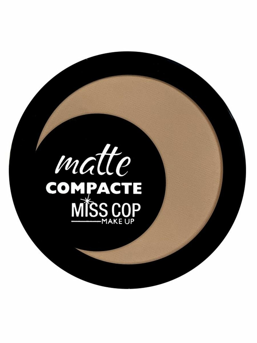фото Пудра для лица матирующая MISS COP компактная с зеркалом, бежево-розовая 03 Rose beige