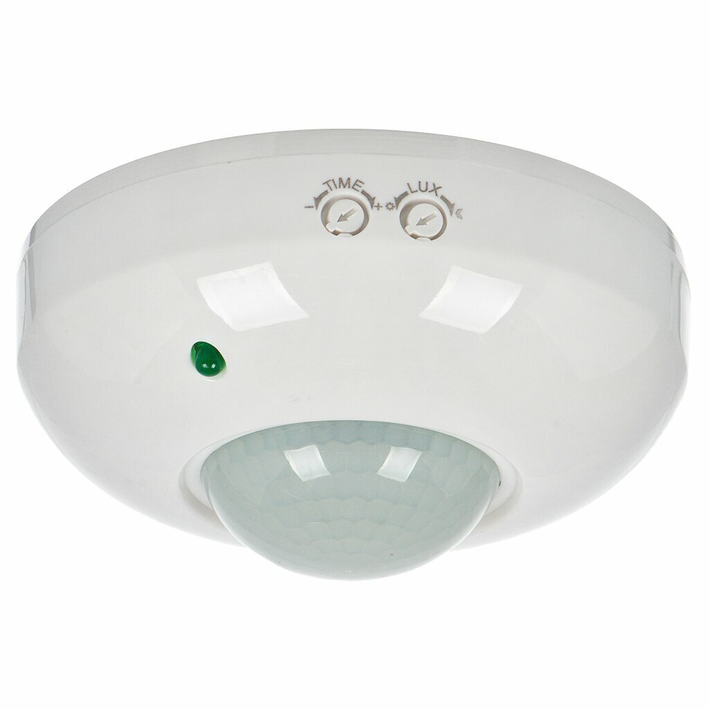 фото Датчик движения потолочный, 1200 Вт, 5-480 с, 8 м, белый, 1/50, General Lighting Systems, GMS4-C-8-7-W