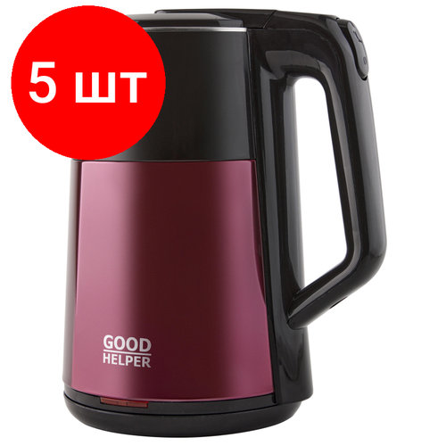 Комплект 5 штук Чайник электрический GOODHELPER KPS-188C Вишневый 1202400₽