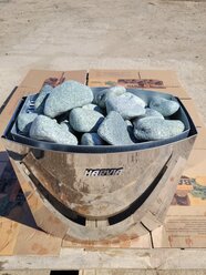 Жадеит обвалованный камни для бани сауны средний размер для печей в коробке 10 кг