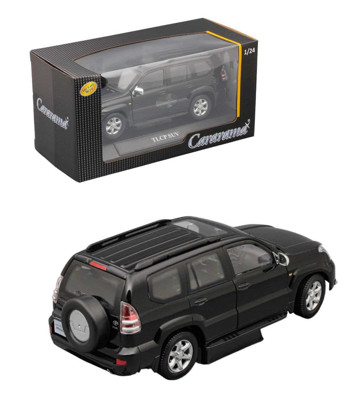 Cararama. Модель 1:24 Toyota Land Cruiser Prado SUV металл. черная арт.30192