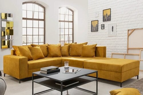 Изображение товара Угол модульный "Мазератти мод3", еврокнижка, обивка из велюра, 220x183x90см