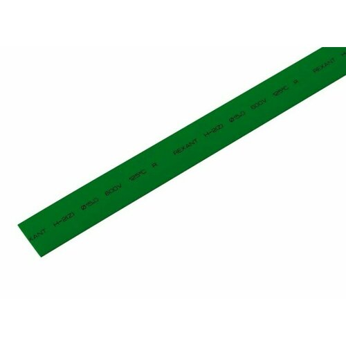 Трубка термоусаживаемая 15/7,5 мм зеленая REXANT