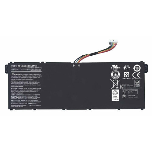 аккумулятор для ноутбука acer ac14b3k ac14b8k 2200mah Аккумулятор для ноутбука Acer Aspire E3-111 (AC14B8K) 15.2V 3090mAh 46Wh