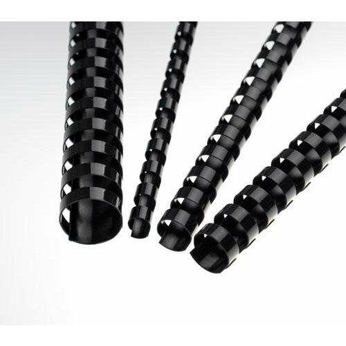 Пружины для переплета пластиковые Bulros 4,5 мм черные, 100 шт.