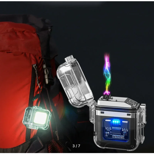 фото Импульсный водонепроницаемый электронный фонарь-зажигалка lighter