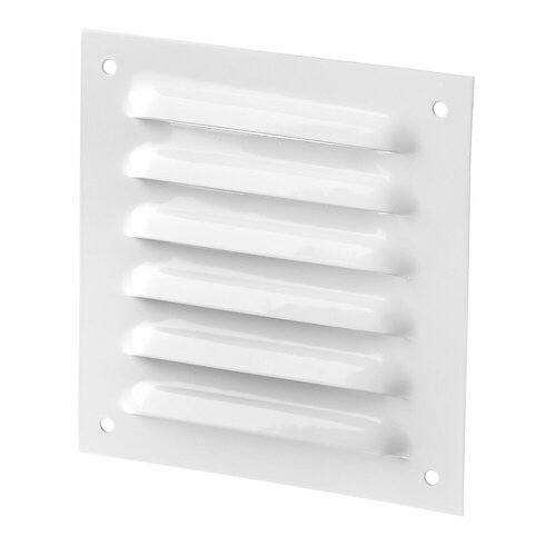 Решетка вентиляционная стальная приточно-вытяжная Ore 125х125 мм белая белый