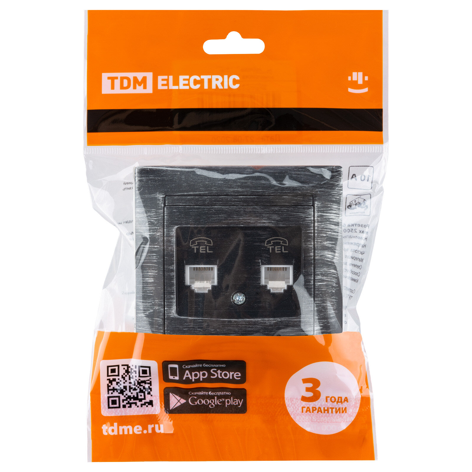 Розетка телефонная 2хRJ11 TDM Electric - фото №8