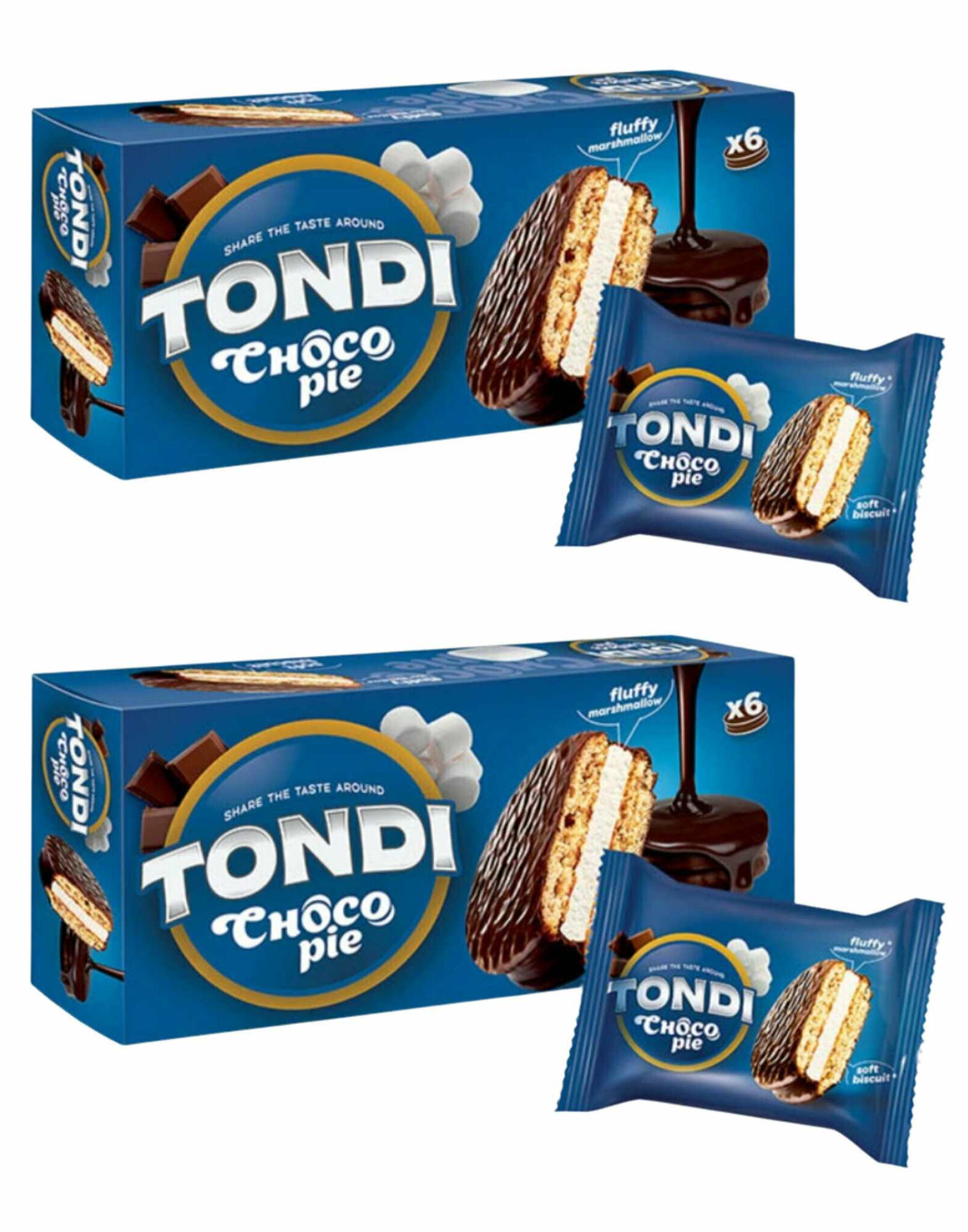 Пирожные Пирожное Tondi, choco Pie, 180 г 2 упаковки