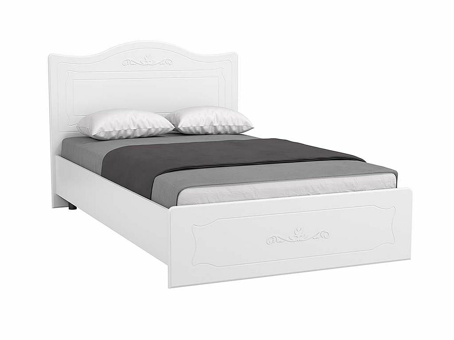 фото Кровать 1200 с ортопедом Катрин-К ИТ-7 Италия Белое дерево