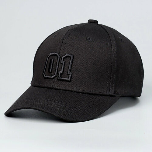 Кепка Overhat 01, размер 52/54, черный кепка overhat летняя размер 52 54 мультиколор