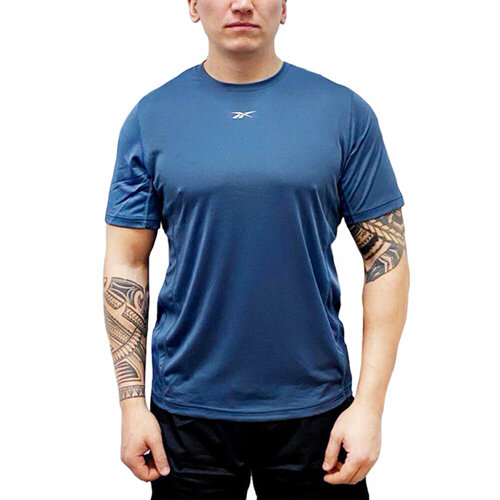 Футболка Reebok, размер XL, синий футболка reebok running speedwick t shirt s женщины