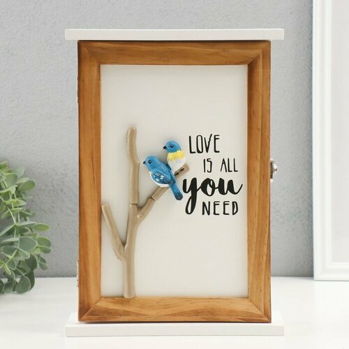 Ключница дерево 6 крючков Птицы на дереве 20х7х278 см 1825₽