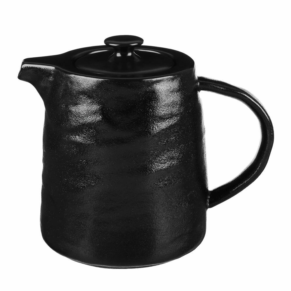 Заварочный чайник черный заварник фарфоровый 1 литр