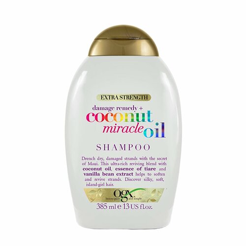 Шампунь восстанавливающий для волос с кокосовым маслом / Extra Strength Damage Remedy+Coconut Miracle Oil Shampoo 385 мл kerasys supplying moisture extra strength moisturizing shampoo