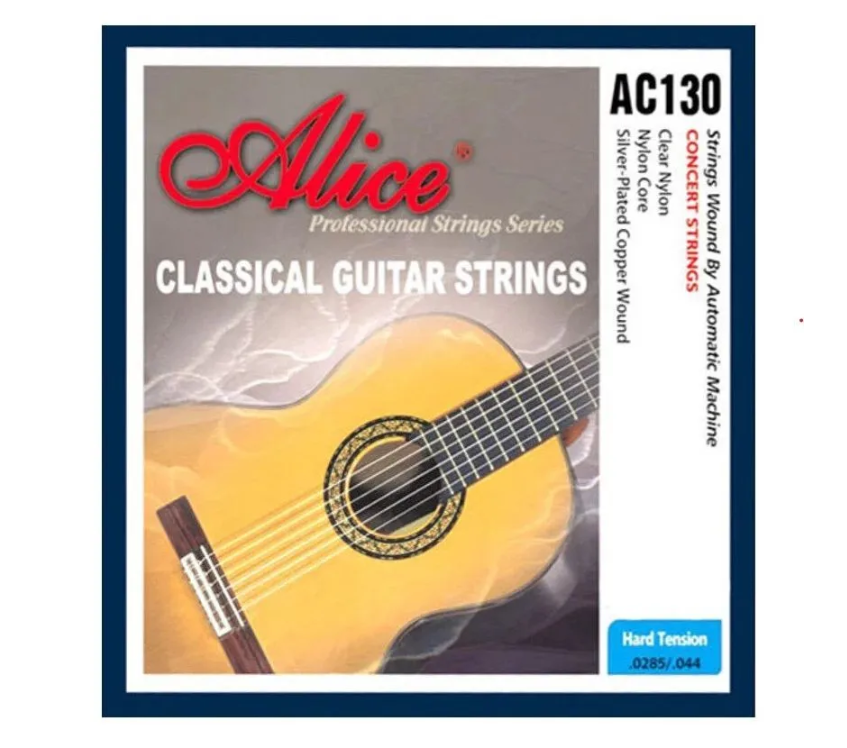 Комплект струн для классической гитары, нейлон, посеребренная медь Alice