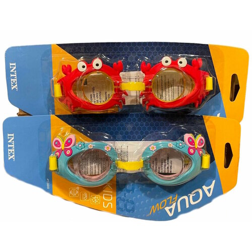 Intex Очки для плавания 2 шт Бабочки Крабик от 3 до 8 лет 1250₽