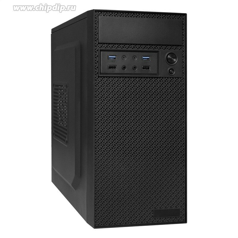 Exegate EX291273RUS Корпус Minitower ExeGate BAA-109U2-AAA400 (mATX, AAA400 8см, 2*USB+2*USB3.0, аудио, черный)