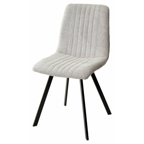 Стул ELVIS WZ2042-02 светло-бежевый фактурный велюр черный каркас М-City 5650₽