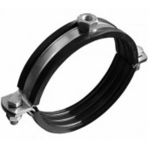 Металлический сантехнический хомут для труб со шпилькой и дюбелем СВК 73-80, 2 1/2 дюйма, гайка М8 SVK-F065М8
