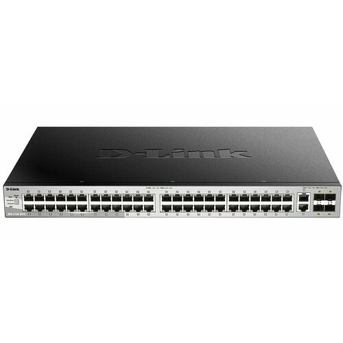 Коммутатор D-Link DGS-3130-54TSB L3 48x1Гбитс 2x10Гбитс 4SFP управляемый 338400₽
