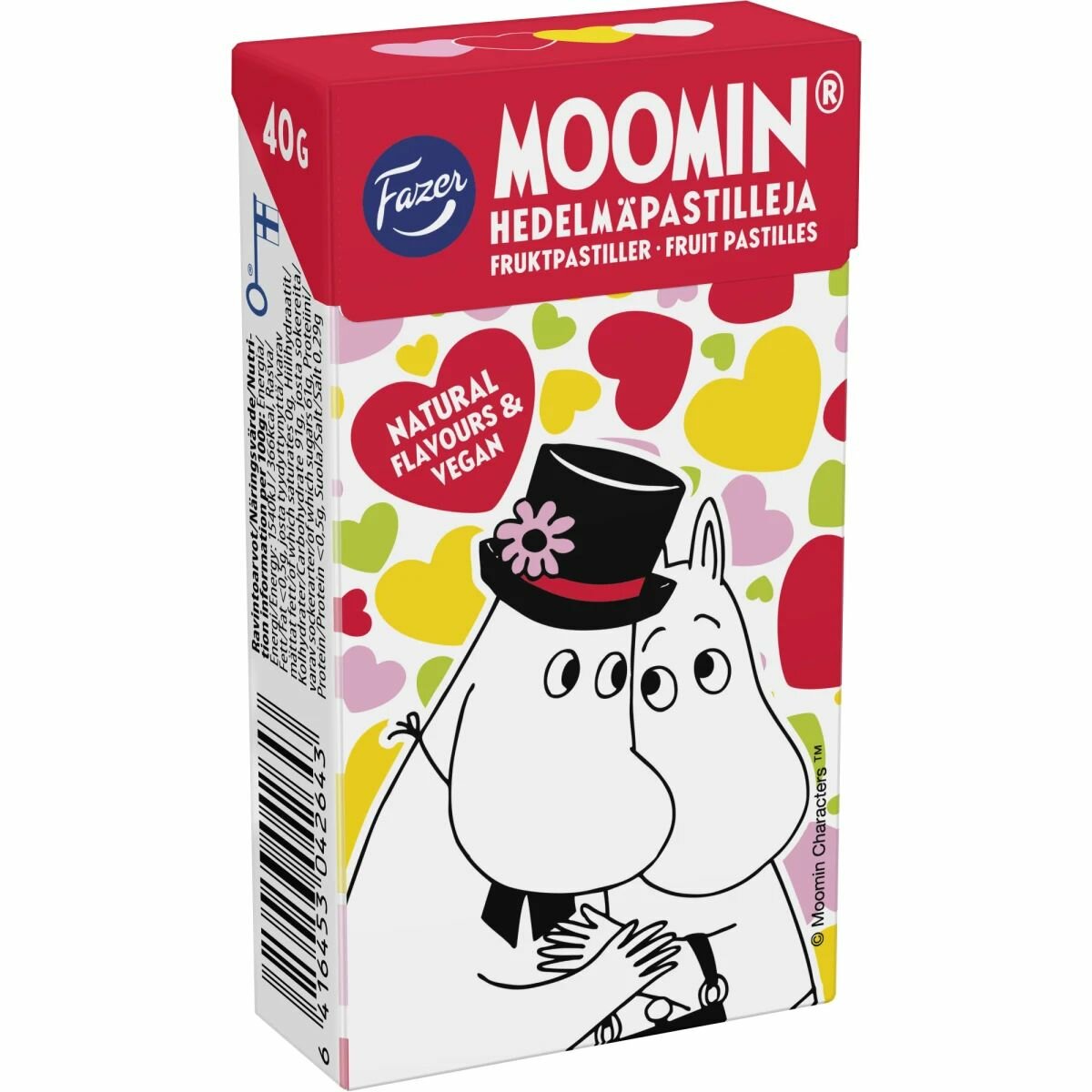 фото Fazer moomin hedelmapastilleja фруктовые пастилки в виде сердечек 40 г (из Финляндии)