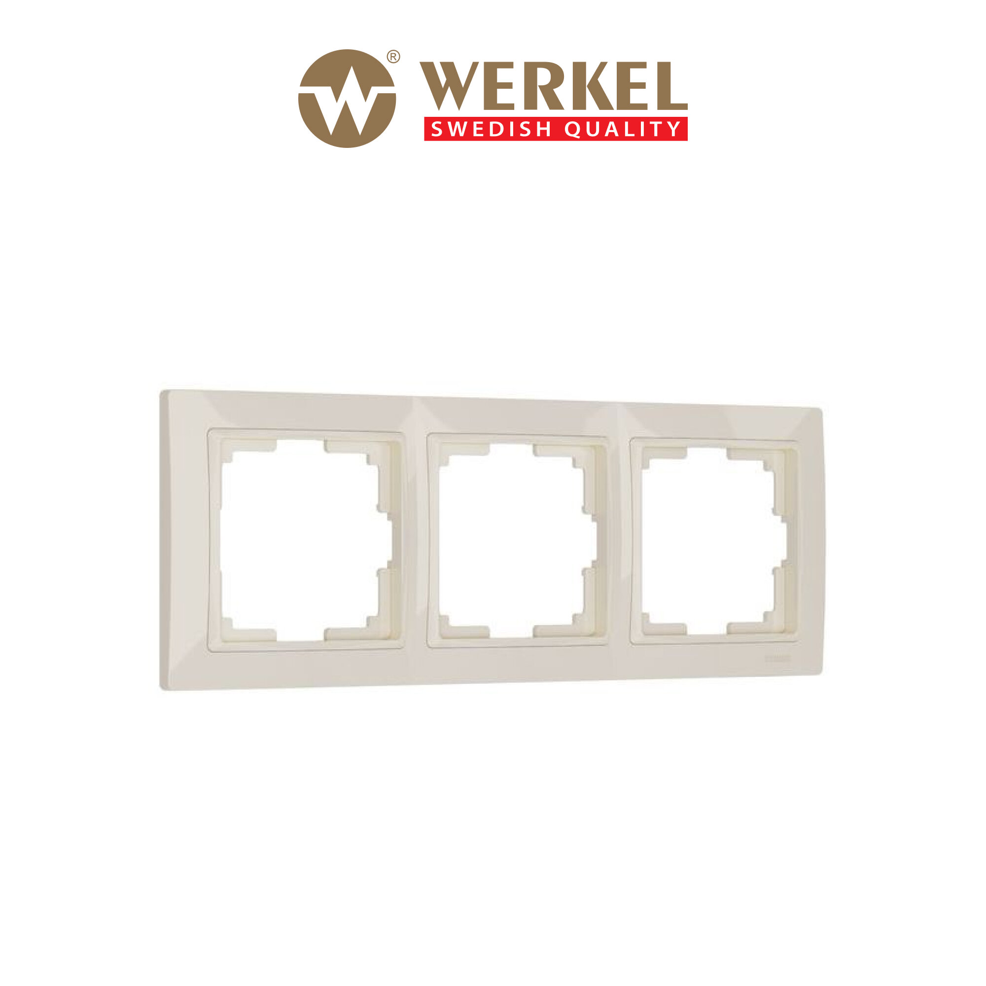 Рамка из пластика на 3 поста Werkel Snabb basic W0032003 слоновая кость