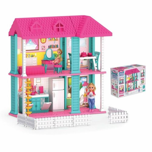 Игрушка Дом для куклы Mila's dream 2 floors, с аксесс, DeDe, в к 28x43x13,5 см